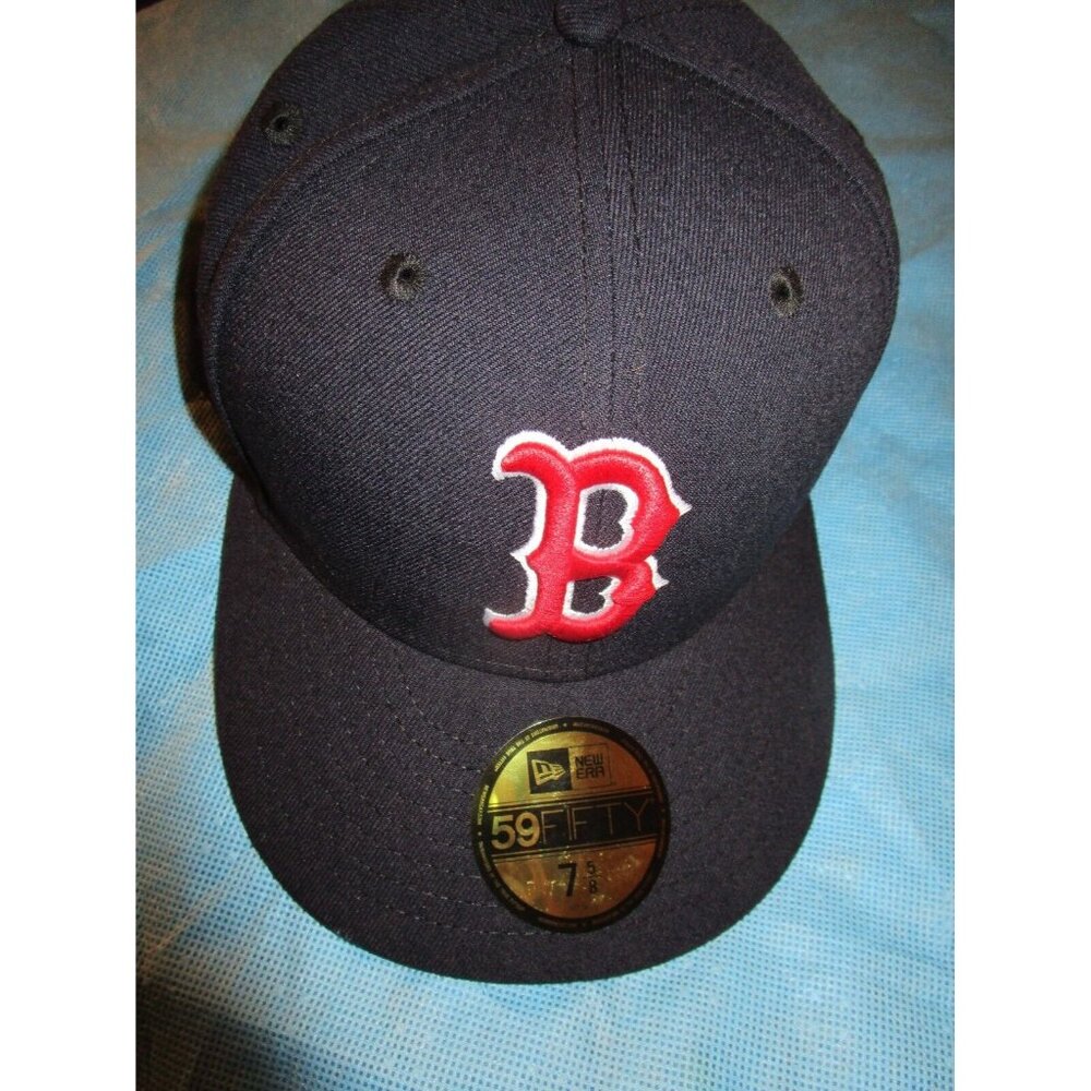 Boston Red Sox MLB Authentic Collection Game Fitted Cap Navy 59 Fifty Hat 7-5/8
